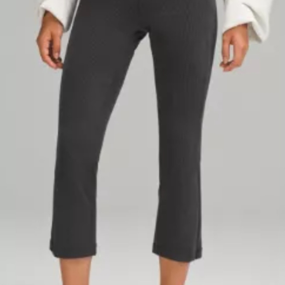 Lululemon Ribbed Softstreme Zip-Leg High-Rise Cropped Pants 25" - Picture 14 of 14